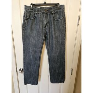 DKNY Jeans Bleecker Straight Leg Blue Denim Jeans Inseam 29", Size 33